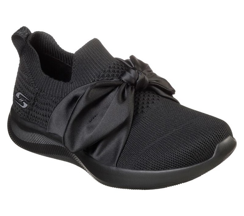 Skechers Dam Svarta Slip On - Bobs Sport Squad 2 - Bow Beauty - Sverige (NXFWL-5791)